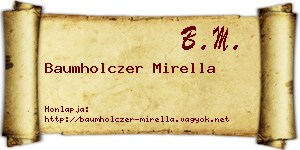 Baumholczer Mirella névjegykártya